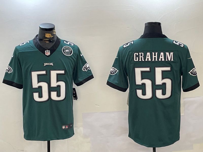 Men Philadelphia Eagles #55 Graham Green 2024 Nike Vapor Limited NFL Jersey style 1